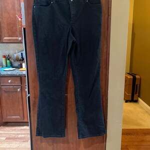 Talbots Black Corduroy Pants, Women's Size L, Bootcut Finish
